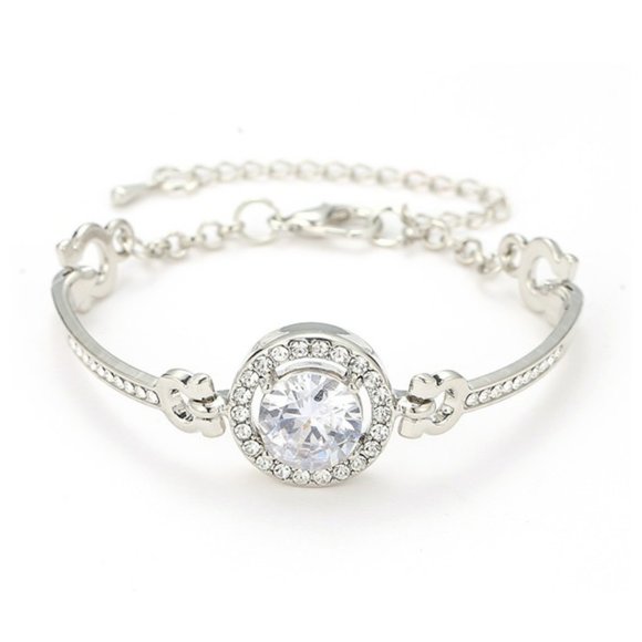 Ivy Street Closet Jewelry - Luxury Crystal Bangle Bracelet 925SterlingSilver